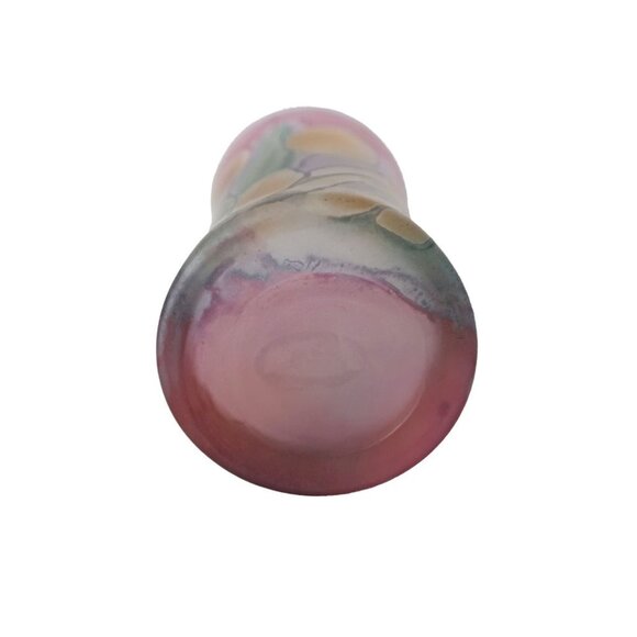 Pastel Hand Painted Glass Vase Rueven Glass by Nouveau Art Glass Co Pastel Color - Picture 2 of 5